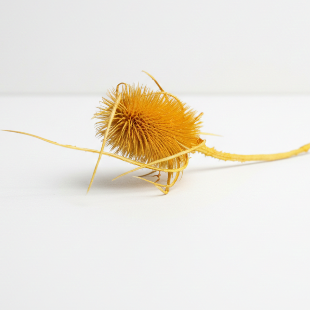 Sušený bodlák žlutý – slunečná přírodní dekorace